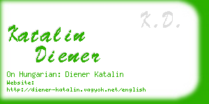 katalin diener business card